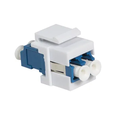 LOGILINK LC-Duplex Kupplung NK0030 blau/weiß, Einbau in Keystone Panels