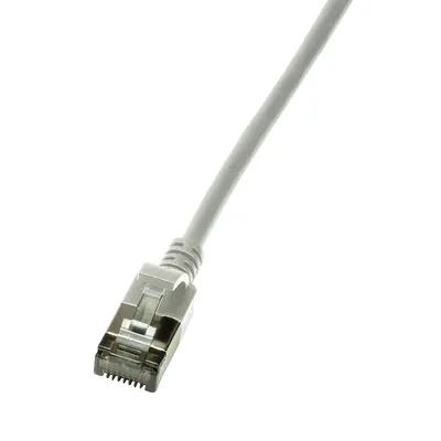 LOGILINK Patchkabel SlimLine Ultraflex CAT.6A U/FTP grau 2m