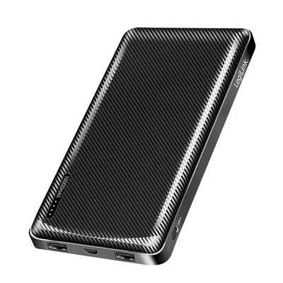 LOGILINK POWERBANK PA0316, 10.000mAh, schwarz, 2-fach USB-A Ausgang