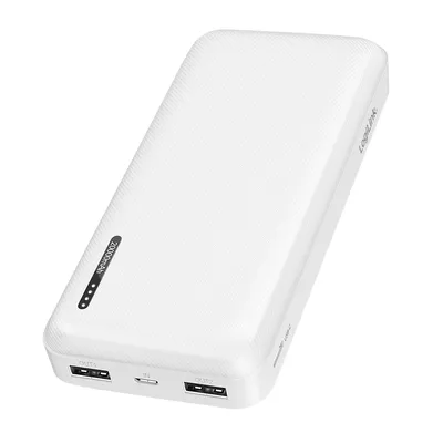 LOGILINK Powerbank PA0323W, 20.000 mAh, 2x USB-A, 1x USB-C, weiß