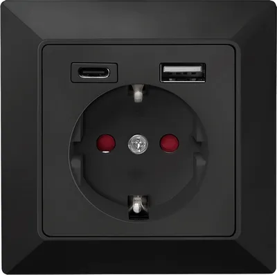 LOGILINK Unterputz-Steckdose PA0262B USB-A USB-C