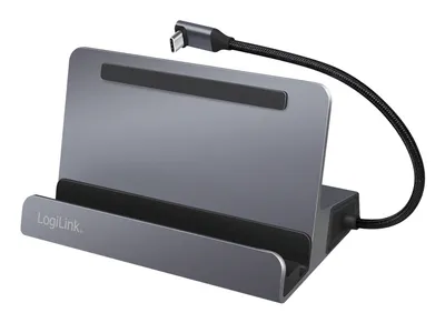 LOGILINK USB 3.2 Dockingstation UA0408, Gen1, 6-Port, USB-C PD, Aluminium-Silber