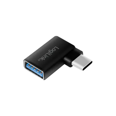 LOGILINK USB-Adapter AU0055, schwarz, USB-C auf USB-A, 90° gewinkelt