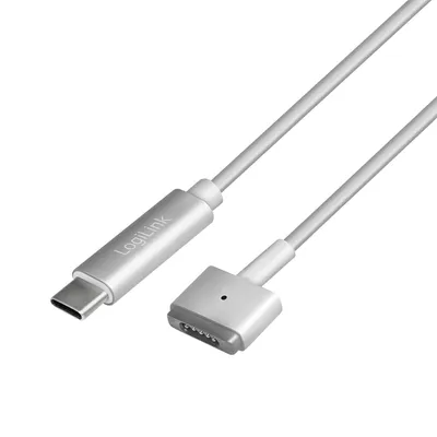 LOGILINK USB-C Ladekabel PA0226, 1,8 m, zu Apple Mag Safe 2, silber