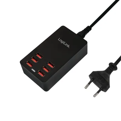 LOGILINK USB-Lader, PA0139, 6-fach, 32W, Tischgerät