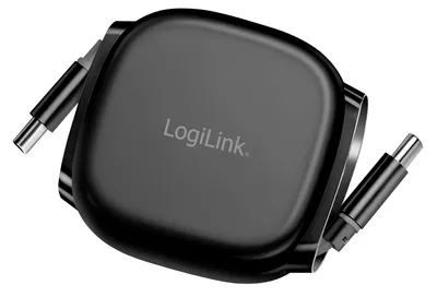 LOGILINK USB2.0 Kabel CU0500 USB-C M/USB-C M 60W 1m schwarz ausziehbar