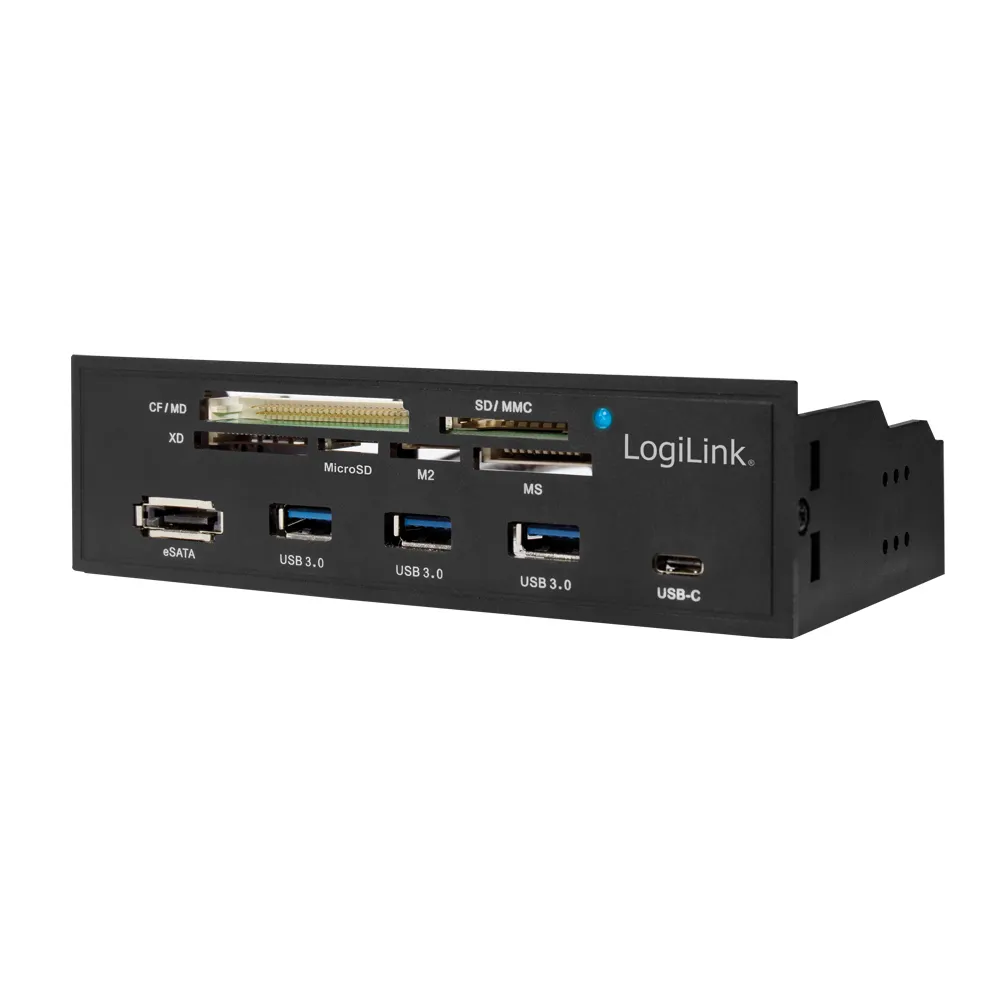 LOGILINK USB3.0 Einbau-Hub UA0341, mit Cardreader, 5,25"