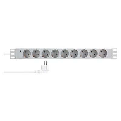 LogiLink NWSZ 9er Steckdosenleiste 19" PDU Hellgrau