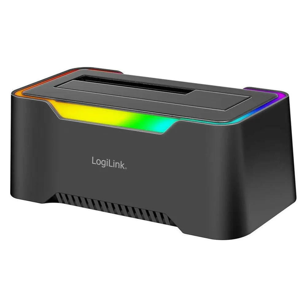 Dockingstation LogiLink QP0035 USB-C 3.2 Gen 1 HDD SSD SATA RGB