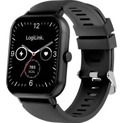 LogiLink Edge Bluetooth 1,83" LCD Schwarz Silikon Wasserdicht IP68 SOS