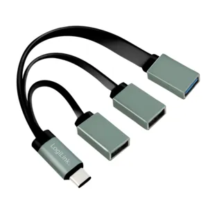 Hub LogiLink 3 Ports 5 Gbps USB 3.2 Gen 1 Modell UA0315 Schwarz Grau