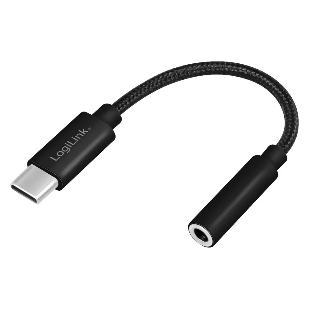 LogiLink Cable USB-C to 3.5mm 0,13m Black