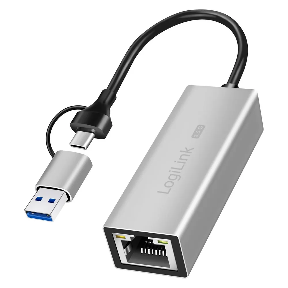 LogiLink USB-A/-C zu 2.5G Ethernet (USB-C 3.2 Gen 1