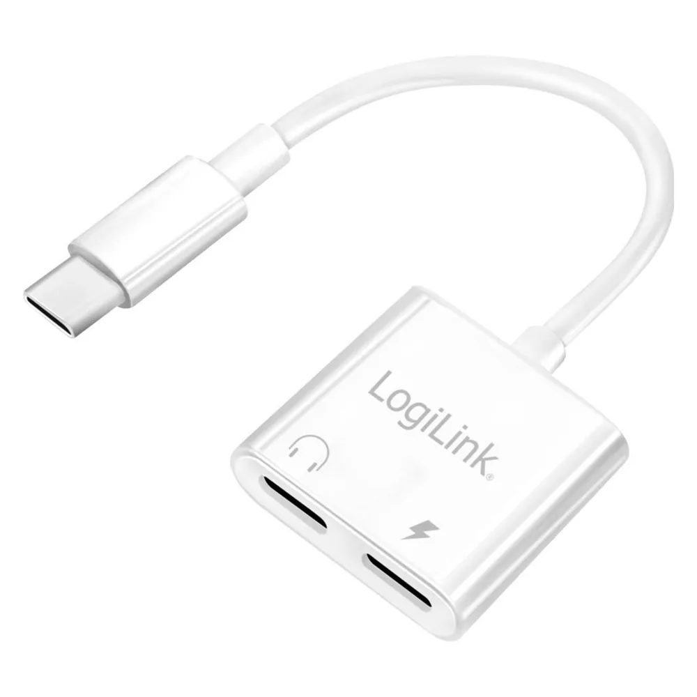 USB-C Audio Adapter LogiLink mit 60W PD Ladeport