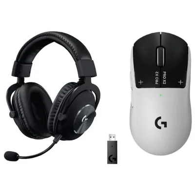 Maus Logitech PRO X2 SUPERSTRIKE Kabellos 44000 DPI Weiß Haptisch LIGHTSPEED