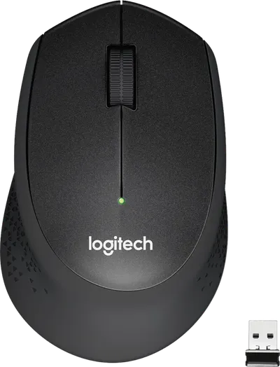Logitech M330 Silent Plus Kabellose Maus Schwarz