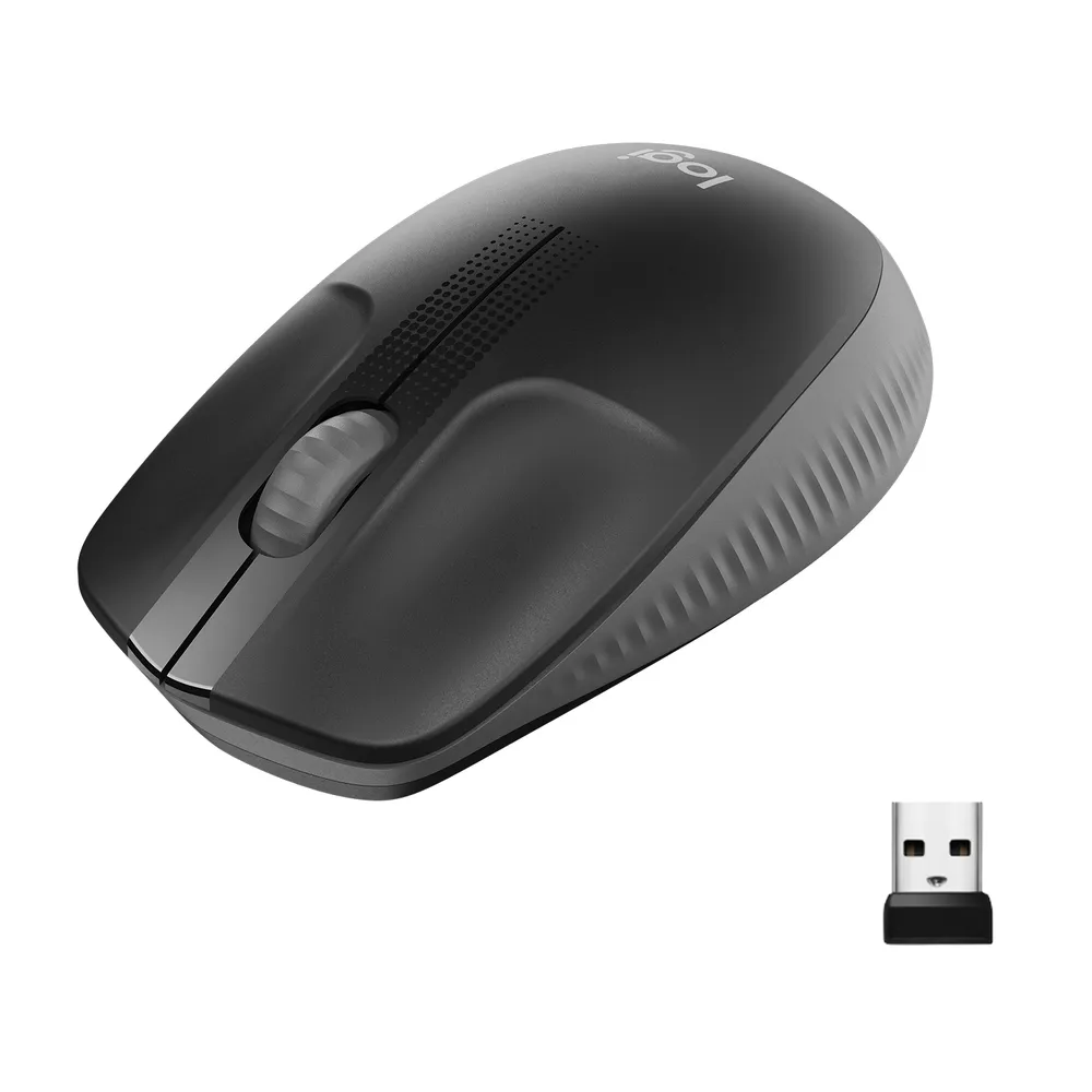 Logitech M190 Full-Size Wireless Mouse dunkelgrau | 910-005905 | USB