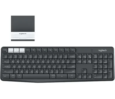 Logitech K375s Multi-Device Wireless Keyboard and Stand Combo | 920-008181 | Volle Größe (100%) - Kabellos