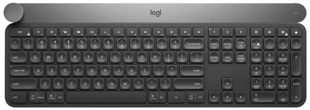 Logitech Craft Advanced keyboard with creative input dial | 920-008501 | Volle Größe (100%) - Kabellos