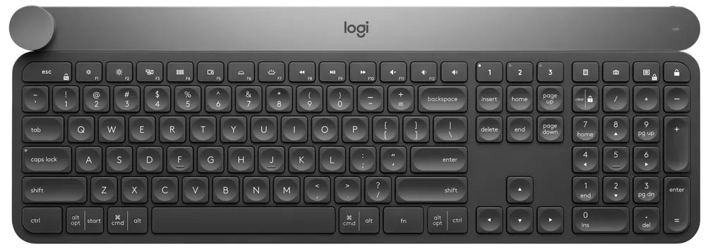 Logitech Craft Advanced keyboard with creative input dial | 920-008503 | Volle Größe (100%) - Kabellos