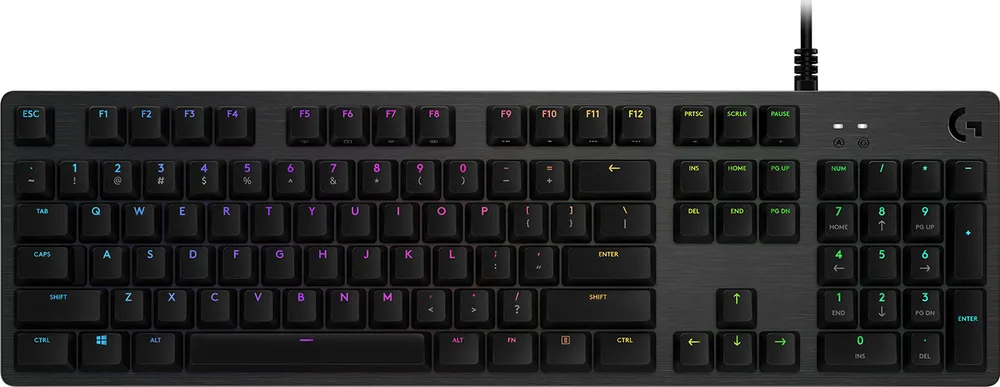 Logitech G G512 CARBON LIGHTSYNC RGB Mechanical Gaming Keyboard with GX Red switches | 920-009368 | Volle Größe (1