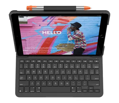 Logitech Slim Folio für iPad 10.2" (9. Gen), Grafit, Bluetooth, Schweiz
