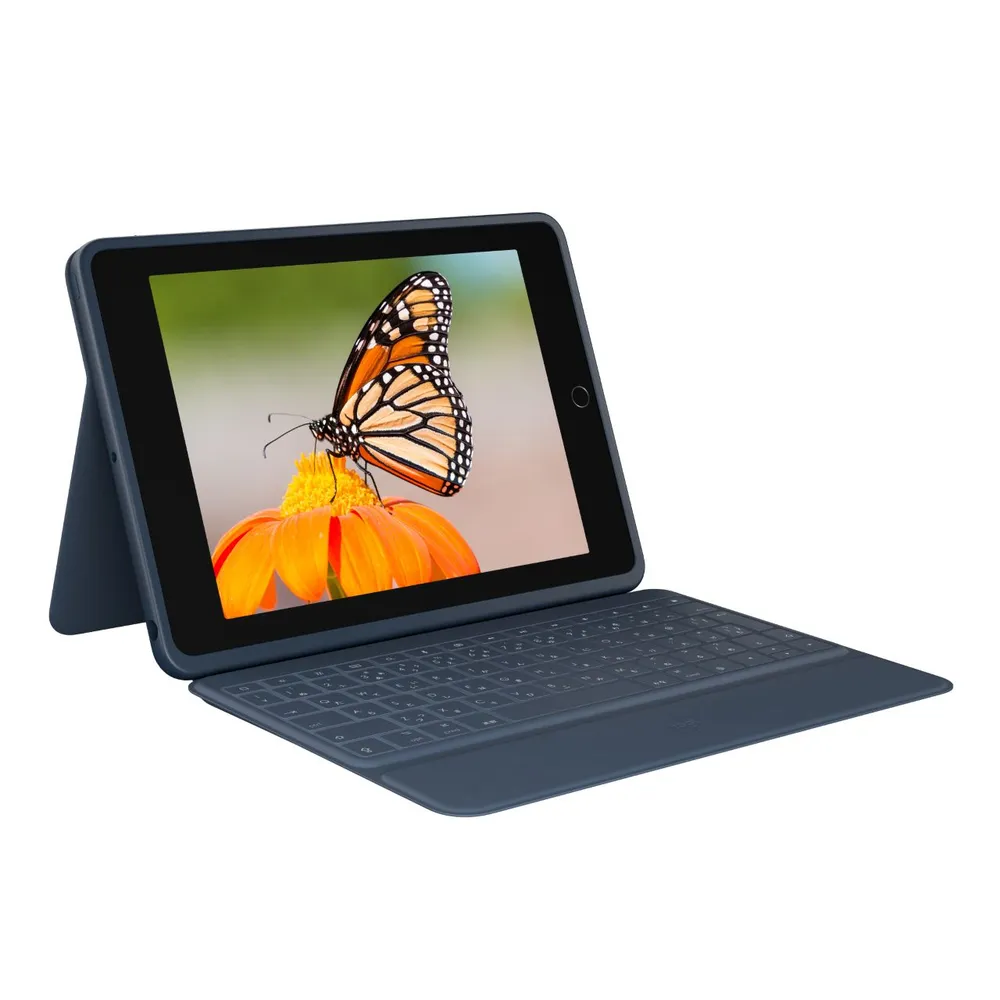 Logitech Rugged Combo 3 Case für iPad 10.2" (BULK), Blau, Smart Connector, Deutsch