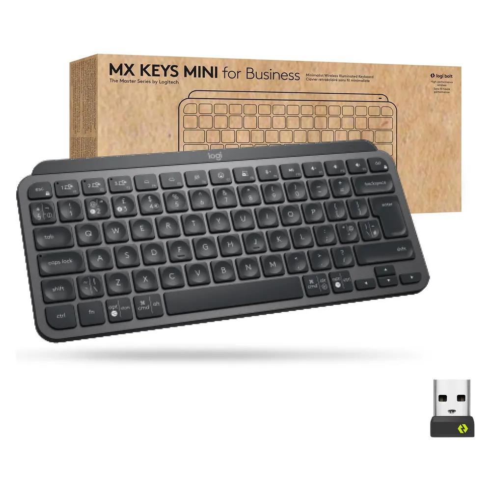 Logitech MX Keys Mini for Business (Eng. Int., Kabelgebunden, Kabellos)