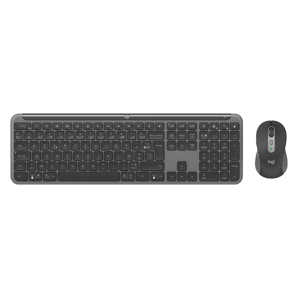 Logitech MK950 Signature Slim Kabellose Tastatur-Maus-Combo QWERTZ Schwarz