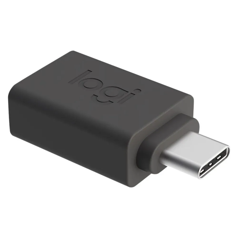 Logitech USB-C auf USB-A Adapter, Schwarz