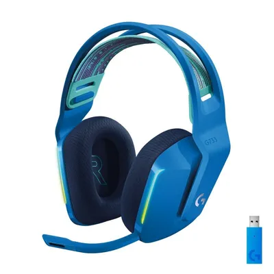 Logitech G G733 Kopfhörer Kabellos Kopfband Gaming Blau