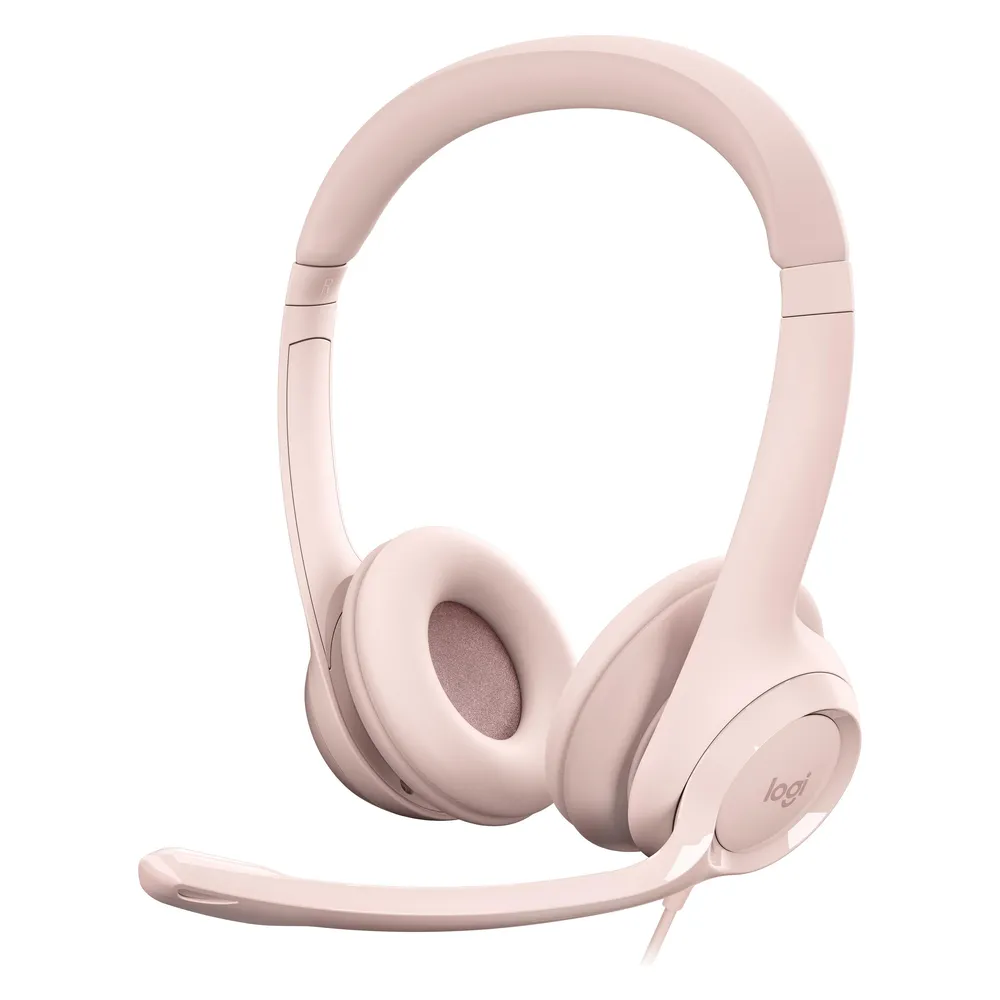 Logitech H390 Kopfhörer Kabelgebunden Kopfband Büro/Callcenter USB Typ-A Pink