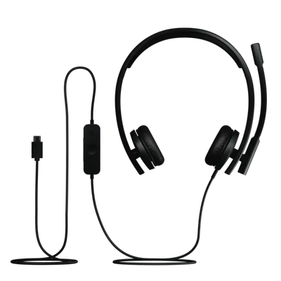 Logitech H570e (Teams-Version), Schwarz, On-Ear, Kabelgebunden, USB-C