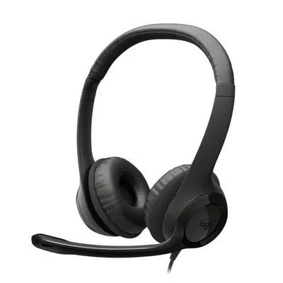 Auriculares Logitech H390 con cable USB-C con Cancelación de Ruido Micrófono Negro