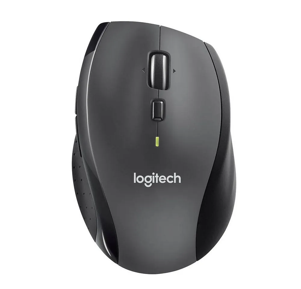 Logitech M705 - Kabellose Maus mit USB-Empfänger Maus (RF Wireless, Kabellos, Funk, bis zu 3 Jahre Batterielaufzeit, Ergonomisch für Rechtshänder)