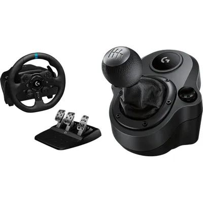 Logitech G923 Driving Force Lenkrad mit Shifter und Dreifachpedal PS5/PS4/PC