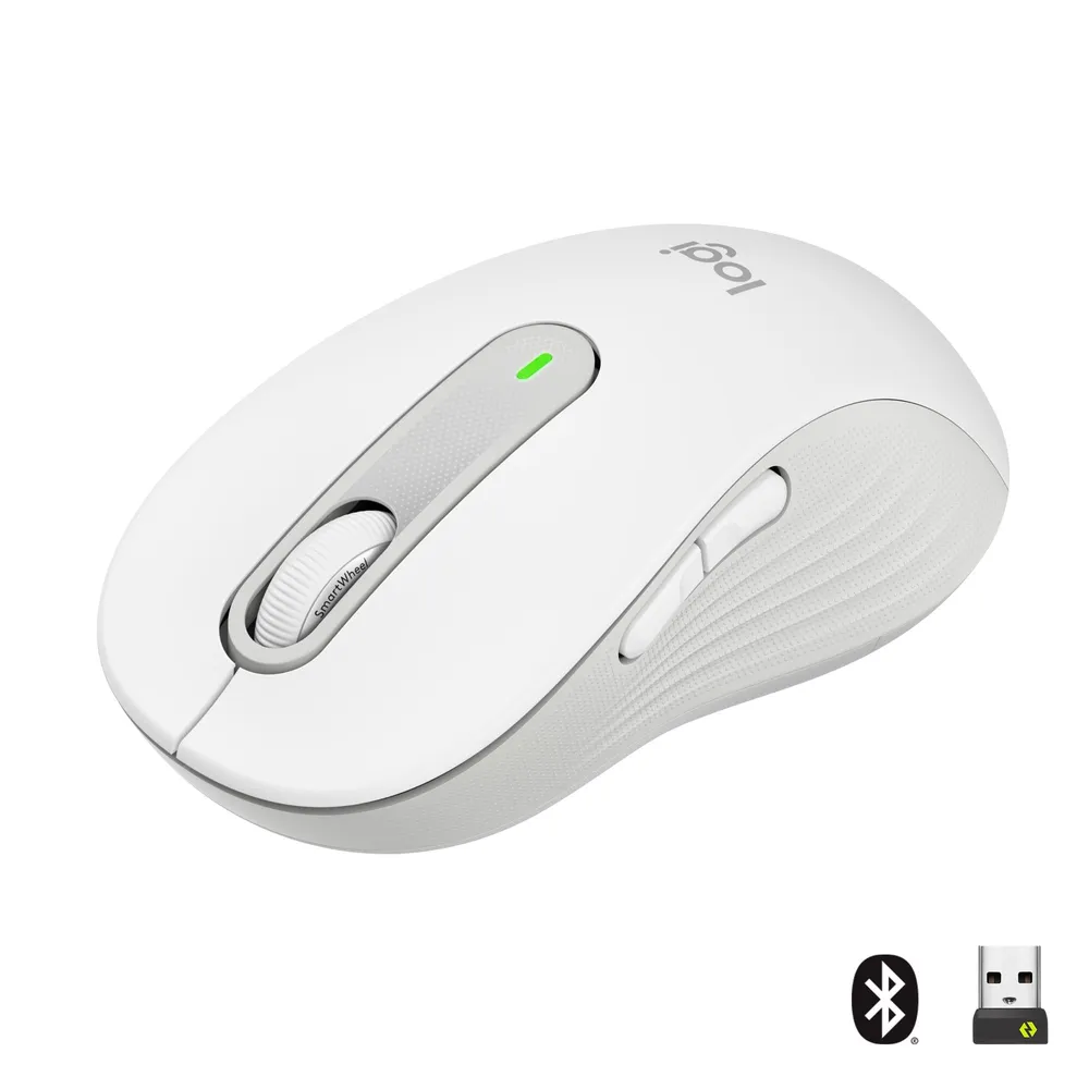 Signature M650 L Wireless weiß Large Maus
