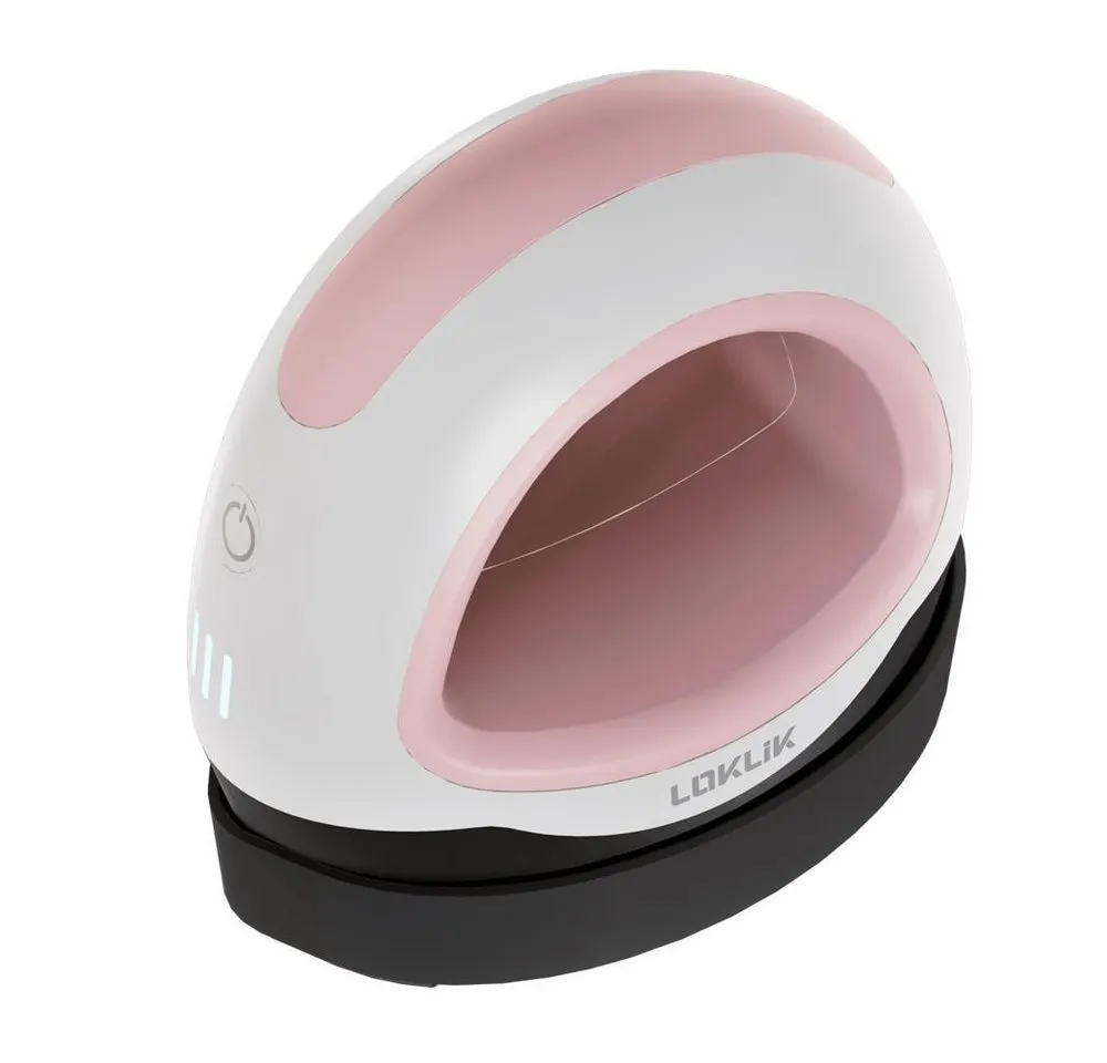 LOKLIK Reisebügeleisen Mini Heat Press pink, Kompakte Heizpresse, Transferpresse zum Aufbügeln, Textildruck