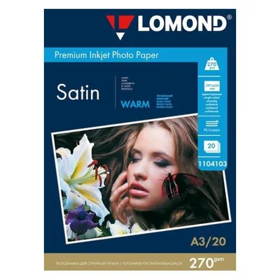 Lomond Premium Photo Paper Satin 270 g/m2 A3, 20 sheets, Warm