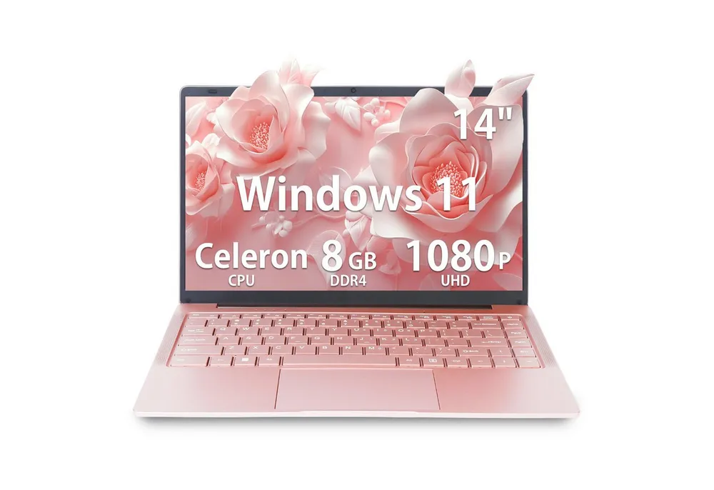 LONGEVINCE 14 Zoll Laptop, 8 GB RAM, Ultrabook Notebook (Intel, 476 GB SSD, 1920 x 1080 IPS, Celeron N4120, Windows 11)