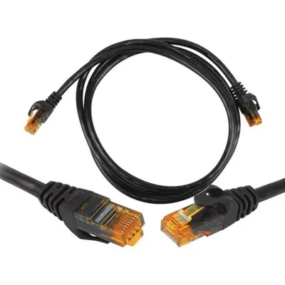 Netzwerkkabel LTC CAT6 UTP 1 m RJ45 Schwarz
