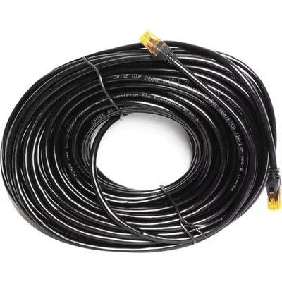 Netzwerkkabel LTC CAT6e UTP 25 m RJ45 an RJ45 schwarz