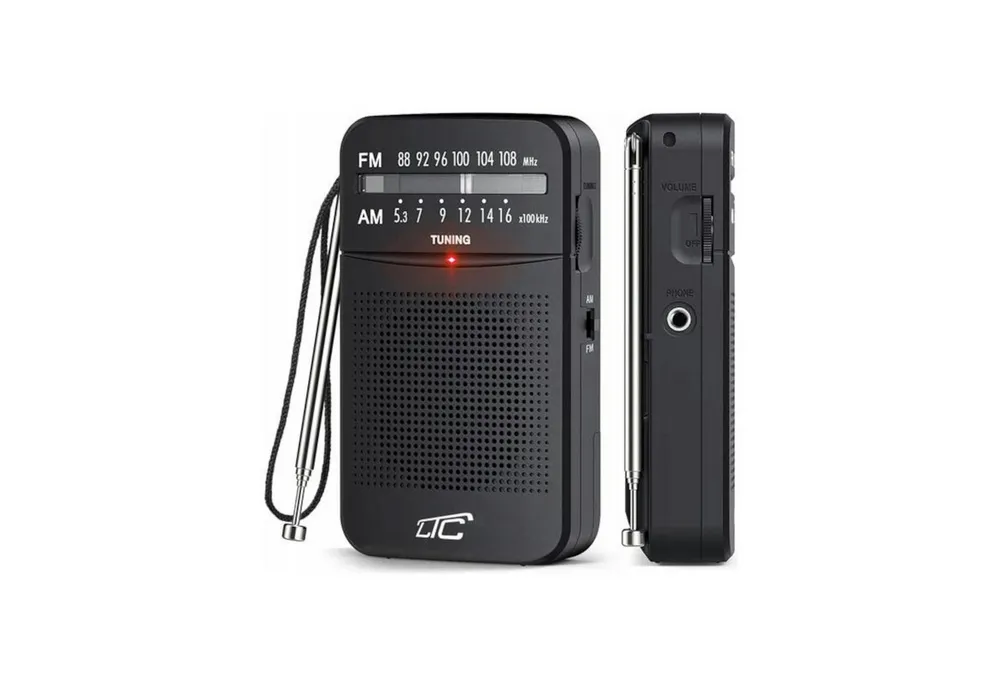 LTC Tragbares AM/FM/AUX-Taschenradio mit Batterien Radio (LEGA Funkgerät)