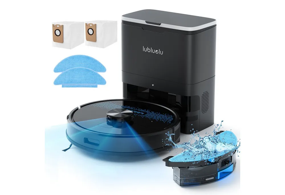 lubluelu Saugroboter SL60 MAX+ Saug- und Wischroboter mit 2,5L Absaugstation 4500Pa, 42 W, mit Beutel