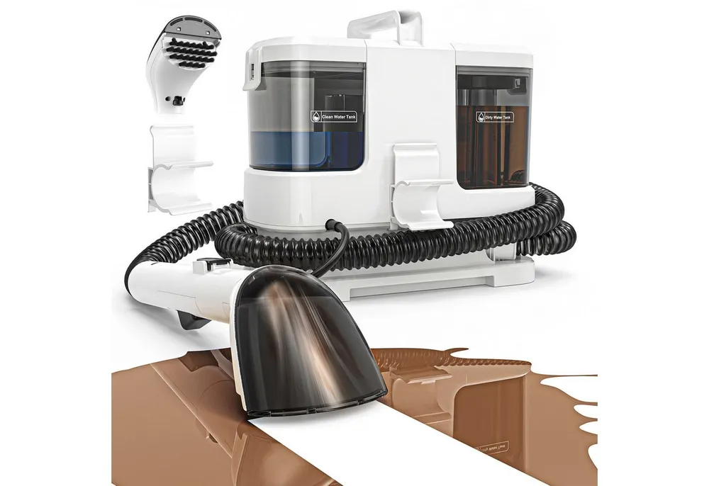 lubluelu Teppichreinigungsgerät V2 Teppichreiniger Waschsauger mit Heizfunktion Fleckenreiniger, 600 W, beutellos, mit 16000pa Saugkraft, für Sofas, Teppiche und Autositze