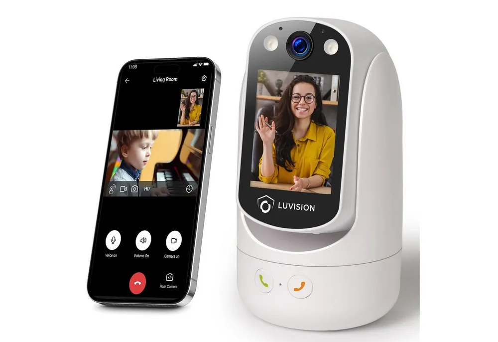 LUVISION Überwachungskamera C20 (Innenbereich, 1-tlg., WLAN PTZ Überwachung Kamera Autotracking Nachtsicht, Senioren, Baby, Mikrofon, 2-Wege Audio, App)