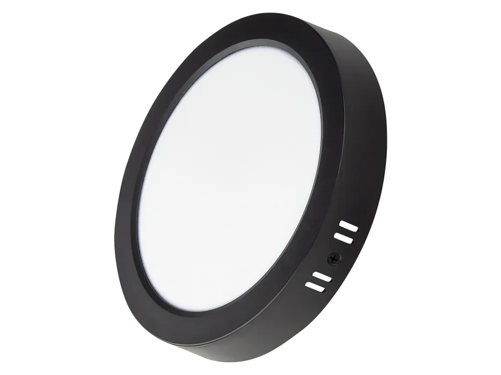 LUXULA LED-Deckenleuchte, 24W, EEK: F, 2400lm, CCT, IP44, rund, schwarz