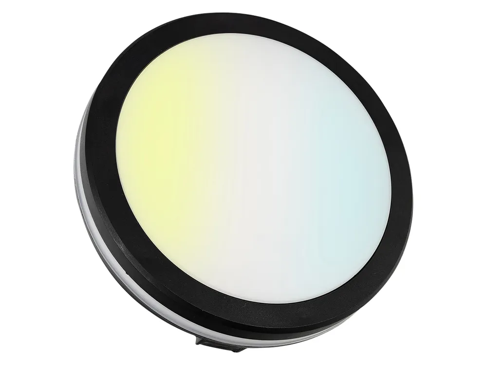 LUXULA LED-Deckenleuchte, 30W, EEK: F, 3000lm, CCT, IP65, schwarz/weiß
