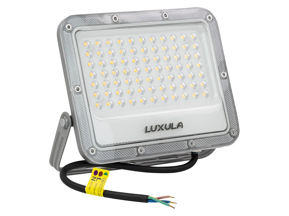 LUXULA LED-Fluter, EEK: E, 50W, 6500lm, 4000K, IP65, grau