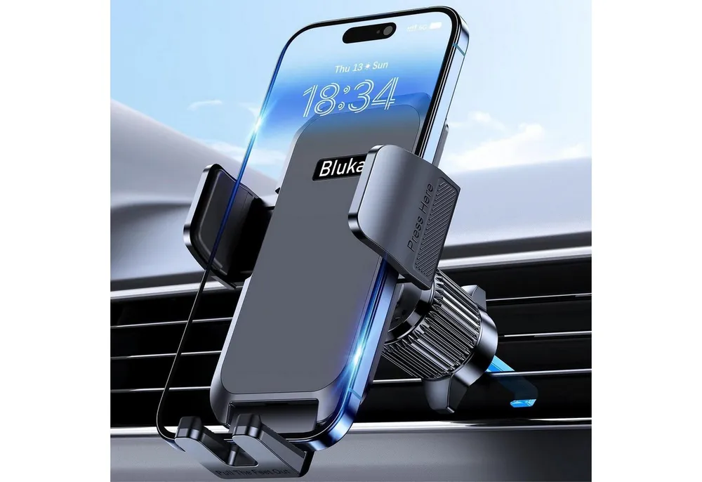 LuxusKollektion Handy-Halterung Handyhalterung Auto Lüftung 360 Drehbar Smartphone Schwarz